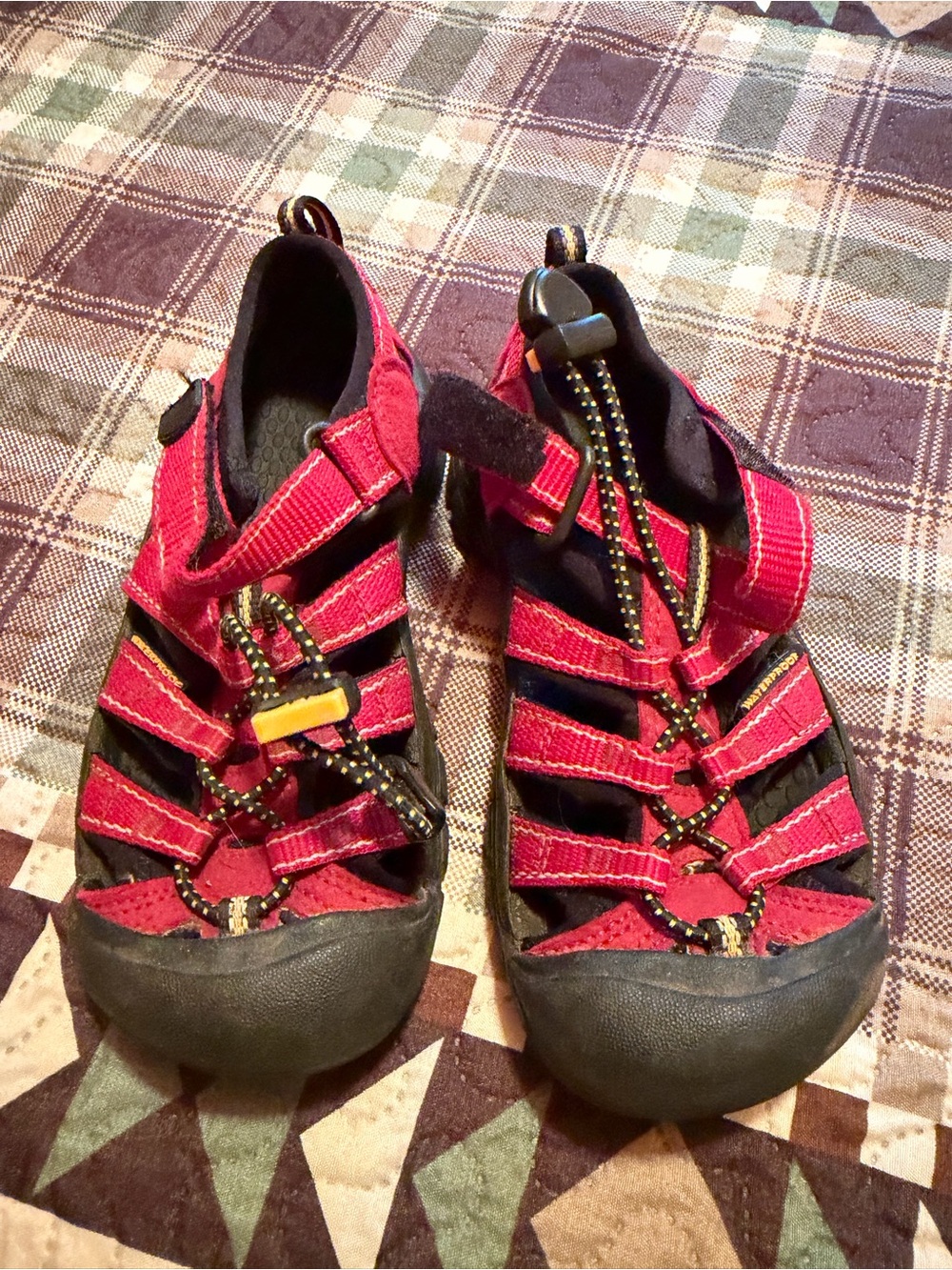 Keen Kids Red and Black Water Shoes